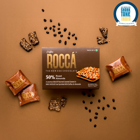Coffee ROCCÁ - Gourmet Coffee Brittle Chocolates (Pack of 6)