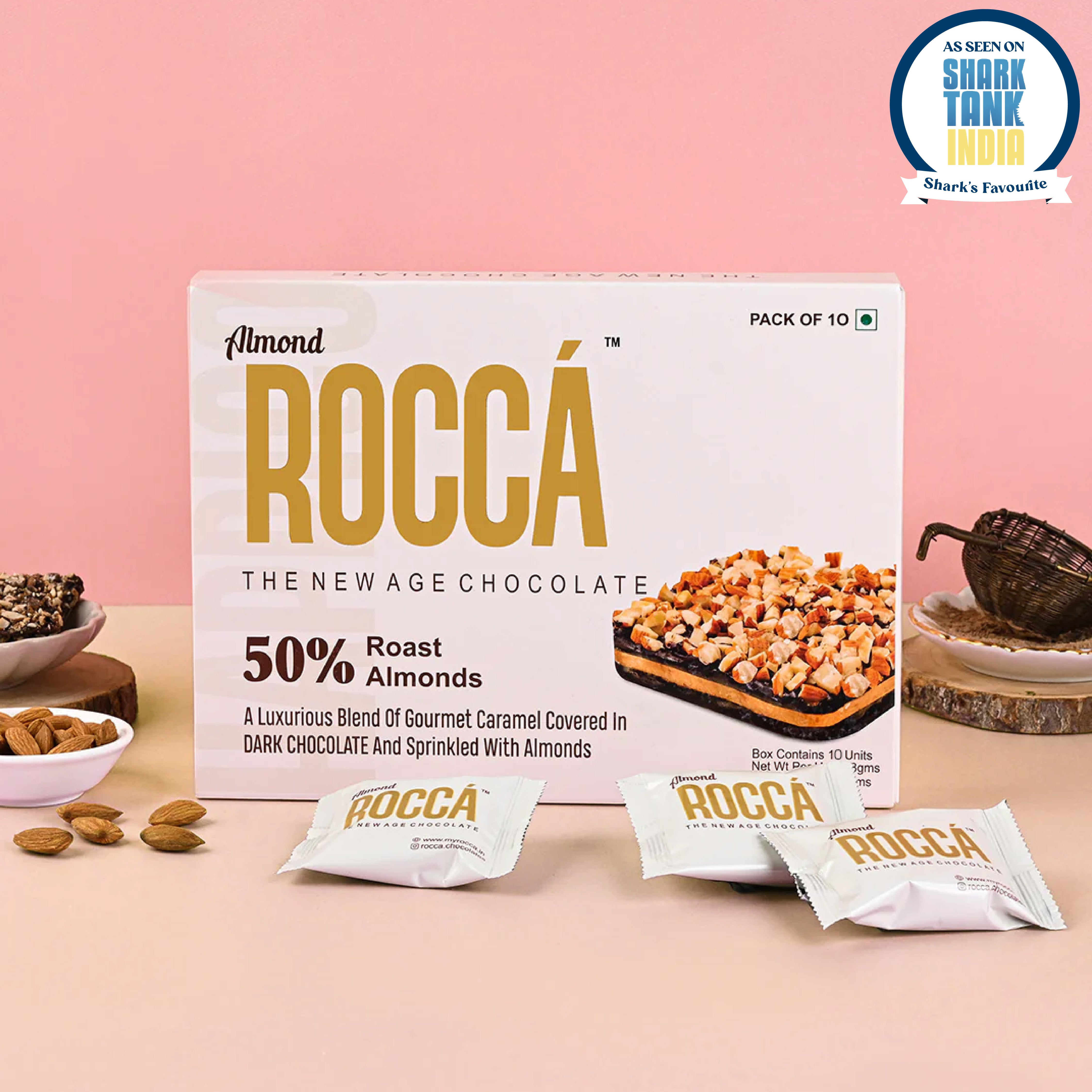 Buy Gourmet Almond Brittle Chocolate (Pack of 12) Online - Rocca