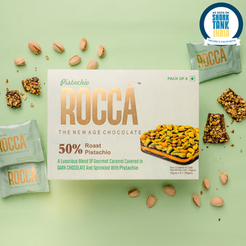 Pistachio ROCCÁ - Gourmet Pistachio Brittle Chocolates (Pack of 6)